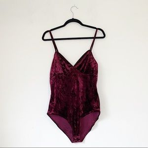 Charlotte Russe Velvet Bodysuit!